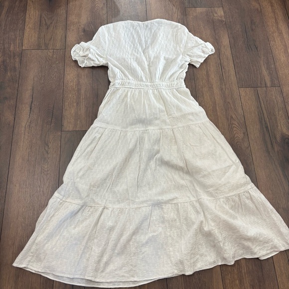 Zara White Button Front Maxi Dress, Size Medium - Picture 2 of 8